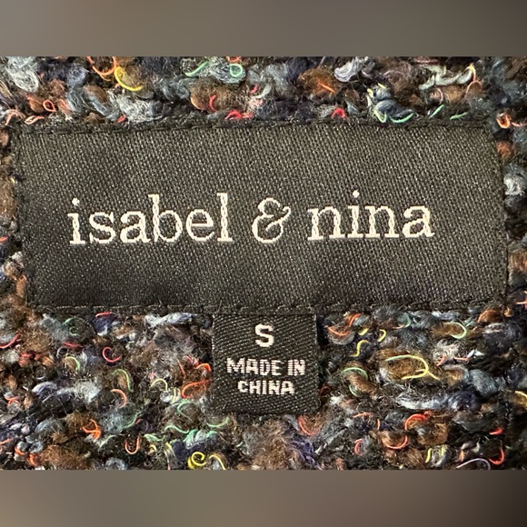 Isabel & Nina Multicolor Fuzzy Textured Full Length Lightweight Coat~Lined~Small - Picture 7 of 16